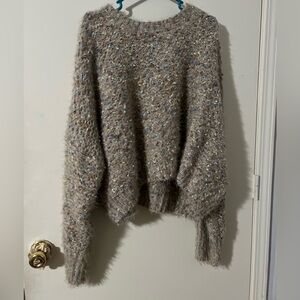 Arula fuzzy speckled sweater